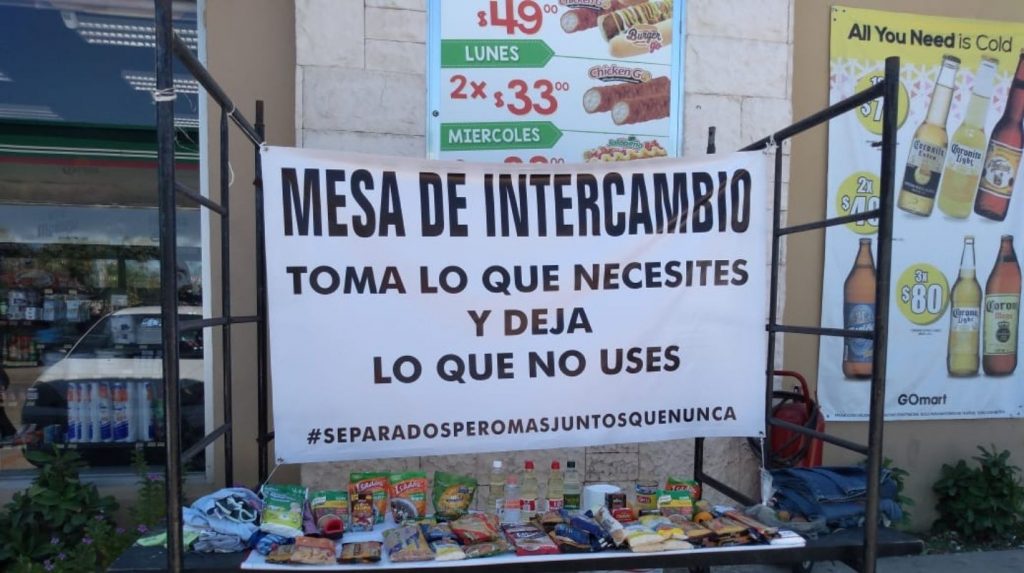 mesas de intercambio de productos por coronavirus